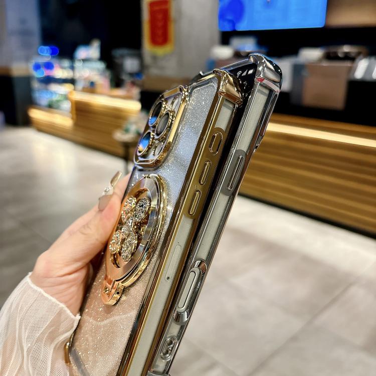 Funda con soporte giratorio para iPhone 16e (dorada)