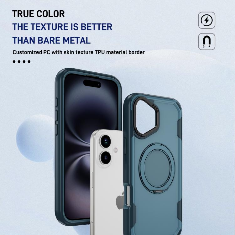 Funda protectora MagSafe para iPhone 16 (azul rey y azul)