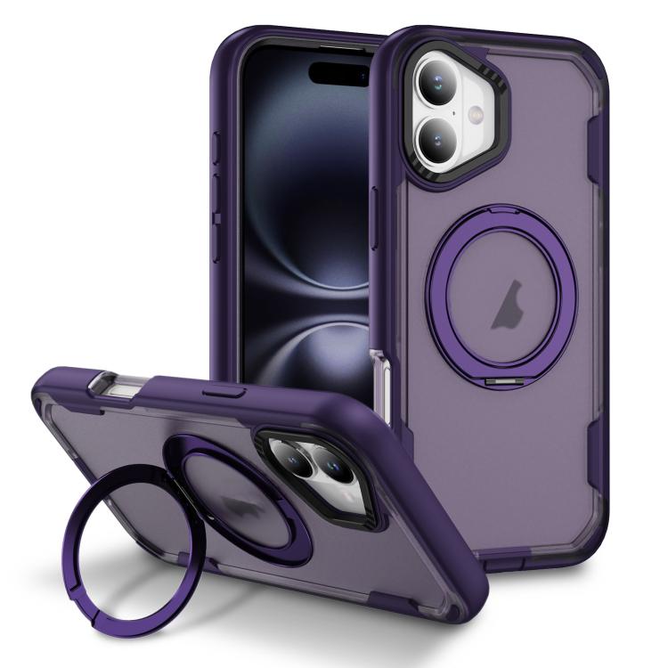 Funda protectora MagSafe para iPhone 16 (morado y morado oscuro)