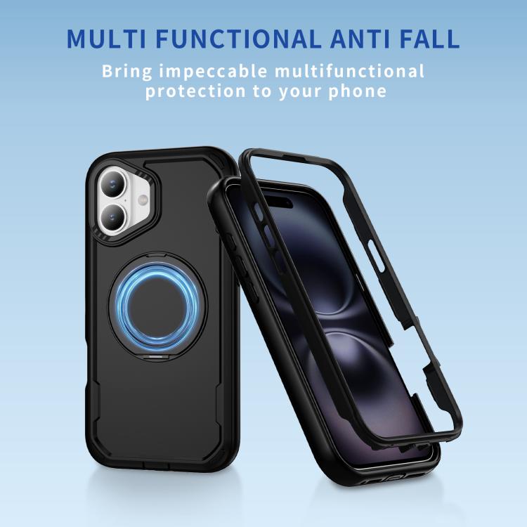 Funda protectora MagSafe para iPhone 16 Plus (negra)