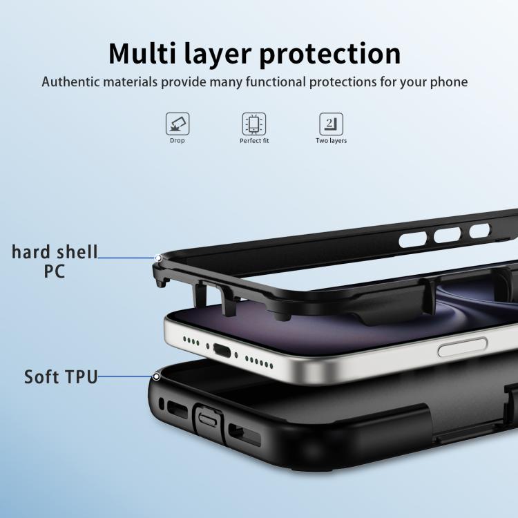Funda protectora MagSafe para iPhone 16 Plus (negra)