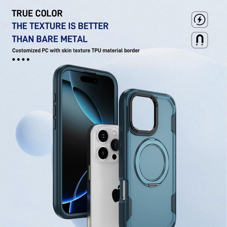 Funda protectora MagSafe para iPhone 16 Pro Max (azul rey y azul)
