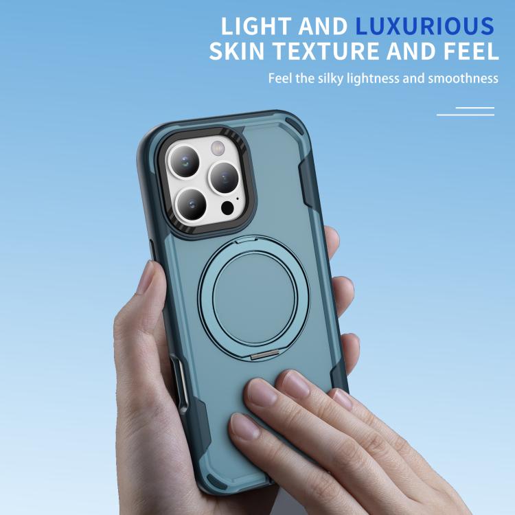 Funda protectora MagSafe para iPhone 16 Pro Max (azul rey y azul)