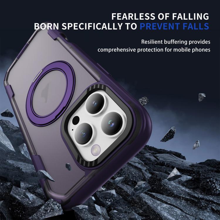 Funda protectora MagSafe para iPhone 16 Pro Max (morado y morado oscuro)