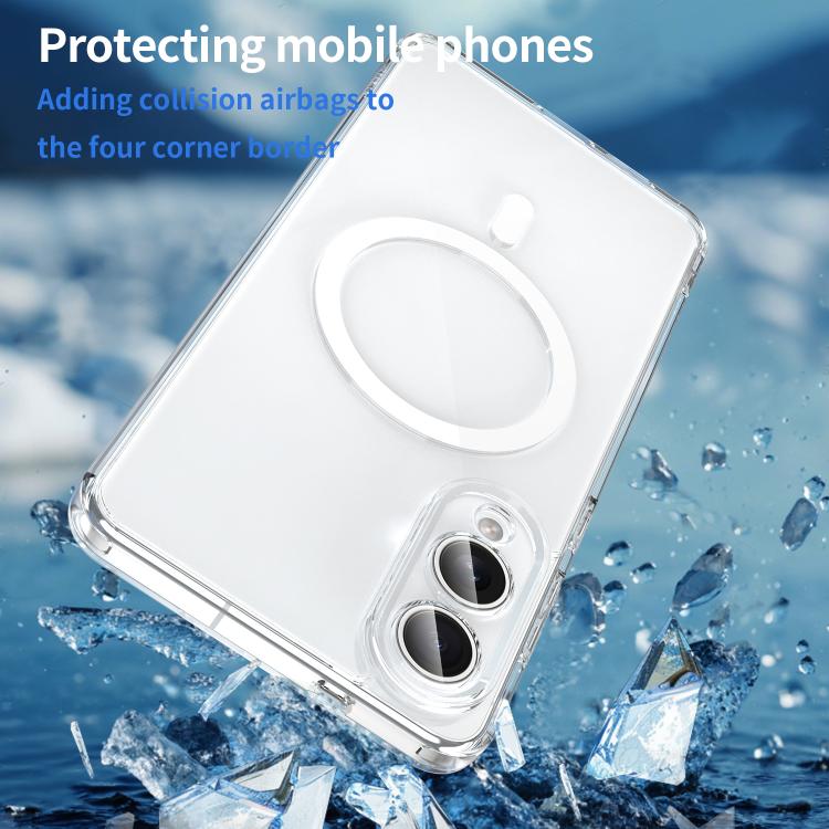 Funda híbrida de TPU y PC para Samsung Galaxy S25 Edge 5G, a prueba de golpes y con MagSafe (transparente)