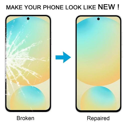 Verre extérieur de l'écran frontal Samsung Galaxy S24 FE SM-S721B avec adhésif OCA (10 unités)