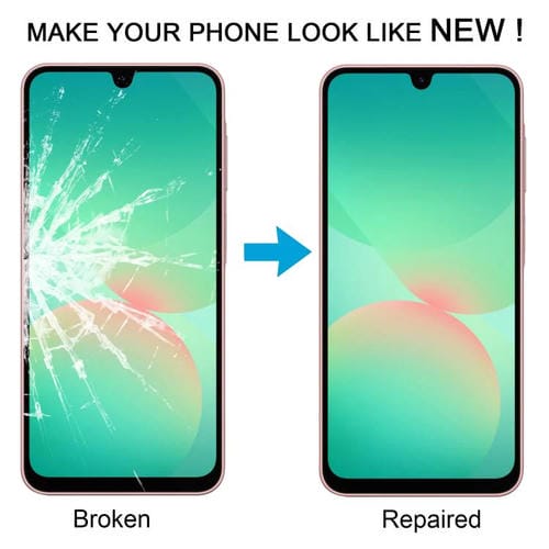 Lenti in vetro esterno Samsung Galaxy A26 SM-A266B con adesivo OCA (10 pezzi)