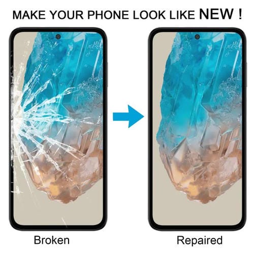 Lentes de Vidro Externo Samsung Galaxy M35 SM-M356B Ecrã Frontal com Adesivo OCA (10 Unidades)