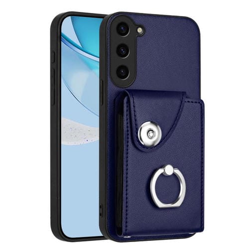Funda para Samsung Galaxy S23 FE 5G con tarjetero y anillo (azul)