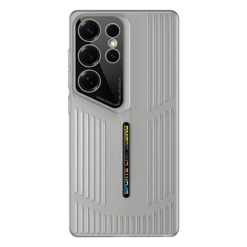 Funda para Samsung Galaxy S23 Ultra 5G, translúcida, esmerilada y con disipación de calor (negro y gris)