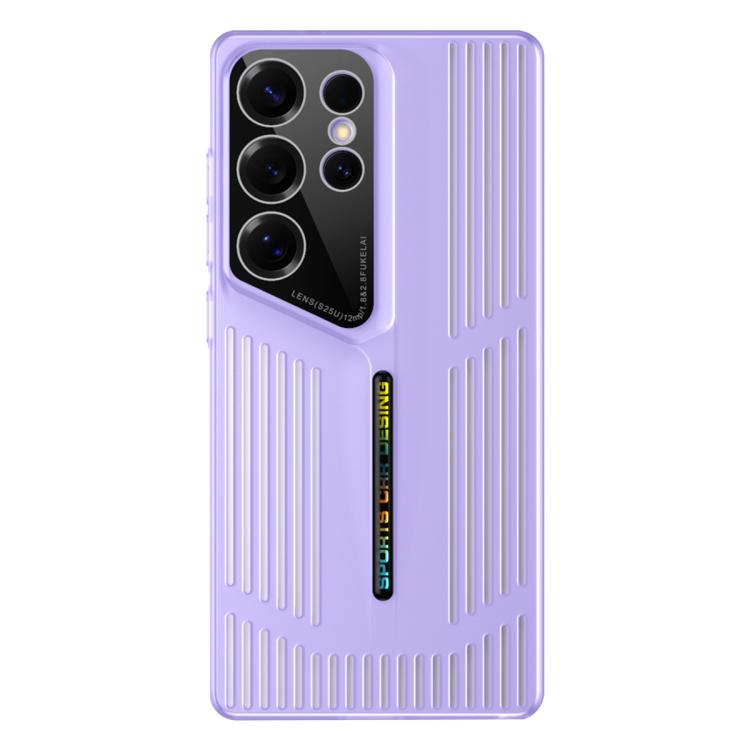 Funda para Samsung Galaxy S22 Ultra 5G, translúcida, esmerilada y con disipación de calor (morada)