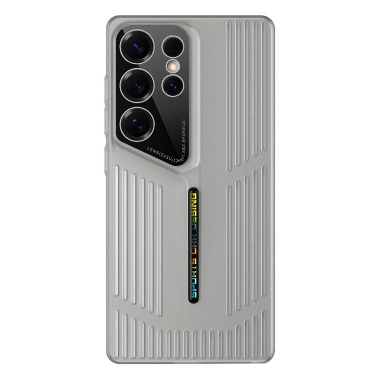 Funda para Samsung Galaxy S22 Ultra 5G, translúcida, esmerilada y con disipación de calor (negro y gris)
