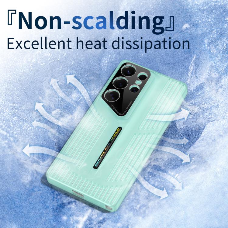 Funda para Samsung Galaxy S23 Ultra 5G, translúcida, esmerilada y con disipación de calor (morada)