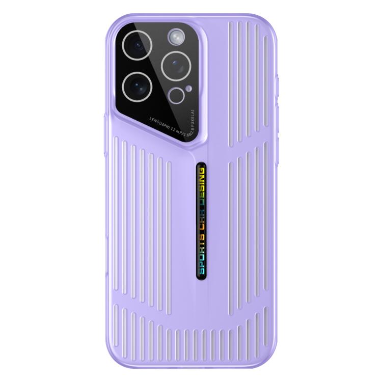 Funda para iPhone 16 Pro Max, translúcida, esmerilada y con disipación de calor (morada)