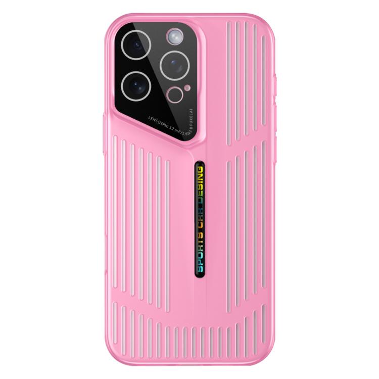Funda para iPhone 15 Pro Max, translúcida, esmerilada y con disipación de calor (rojo claro)