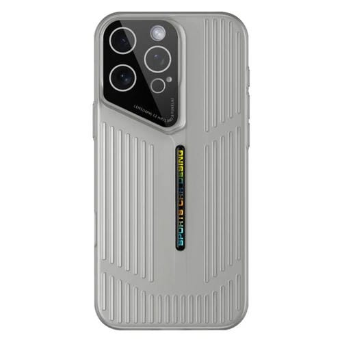 Funda para iPhone 13 Pro, translúcida, esmerilada y con disipación de calor (negro y gris)