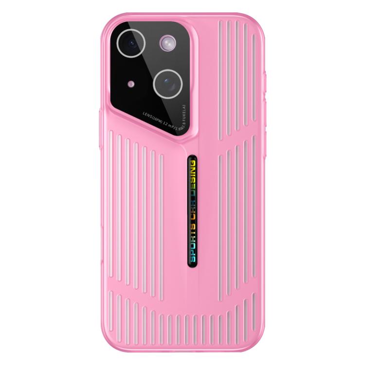 Funda para iPhone 13, translúcida, esmerilada y con disipación de calor (rojo claro)
