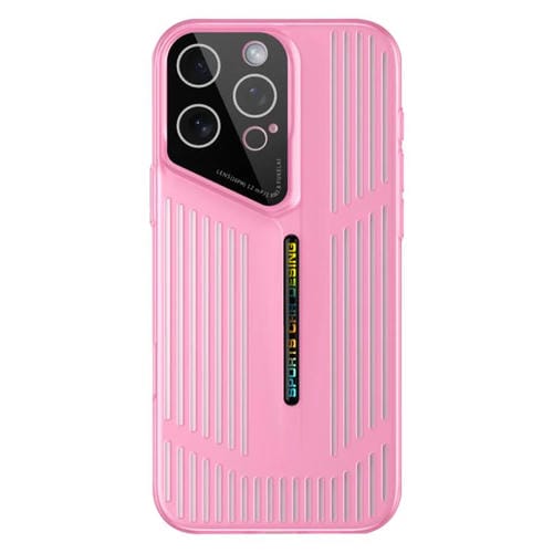 Funda para iPhone 12 Pro, translúcida, esmerilada y con disipación de calor (rojo claro)