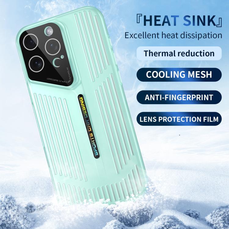 Funda para iPhone 15, translúcida, esmerilada y con disipación de calor (rojo claro)