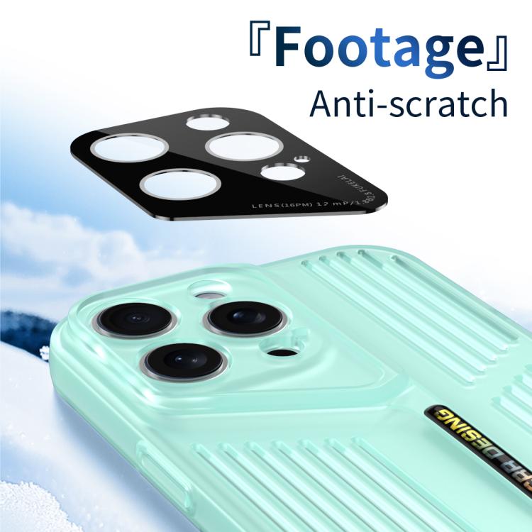 Funda para iPhone 15 Pro, translúcida, esmerilada y con disipación de calor (verde)