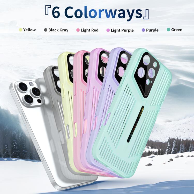 Funda para iPhone 15 Pro, translúcida, esmerilada y con disipación de calor (verde)