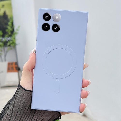 Funda magnética MagSafe de silicona líquida de color sólido para Xiaomi 14 Pro (azul Yuanfeng)