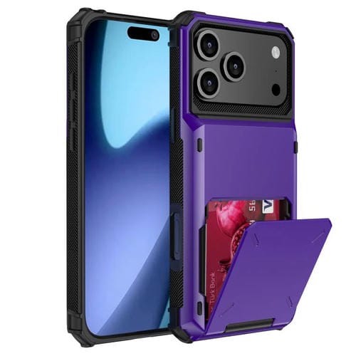 Funda resistente y duradera para iPhone 17 Pro, resistente a arañazos y golpes (morado)