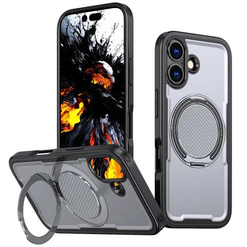 Funda metálica MagSafe con rotación de 360 grados para iPhone 17 (gris)