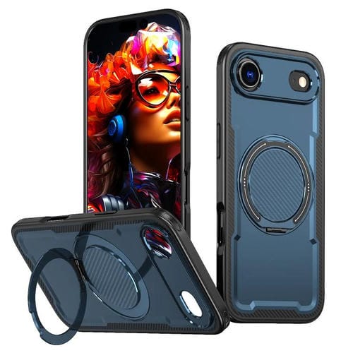 Funda metálica MagSafe con rotación de 360 grados para iPhone 17 Air (azul marino)