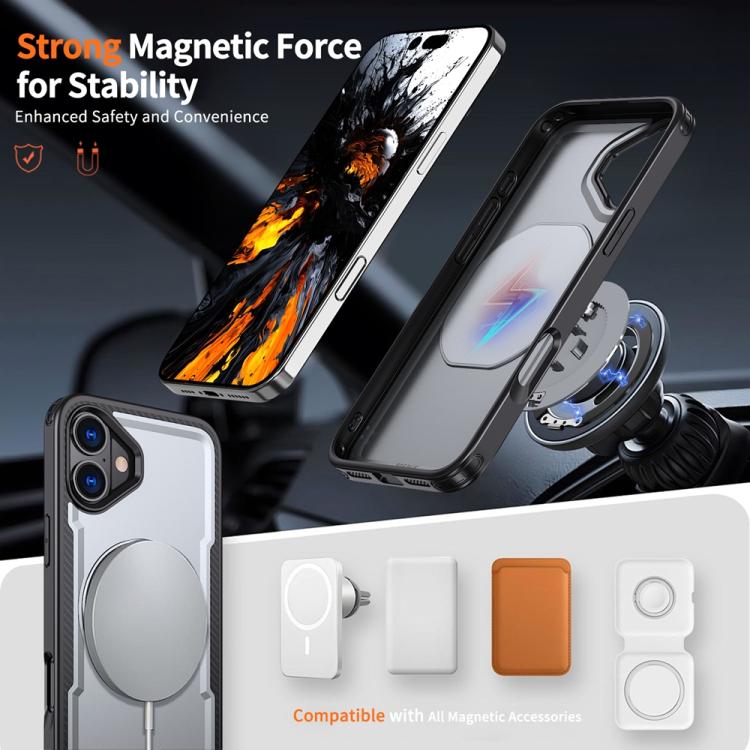Funda metálica MagSafe con rotación de 360 grados para iPhone 16 (gris)