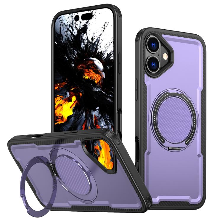 Funda metálica MagSafe con rotación de 360 grados para iPhone 16 (morada)