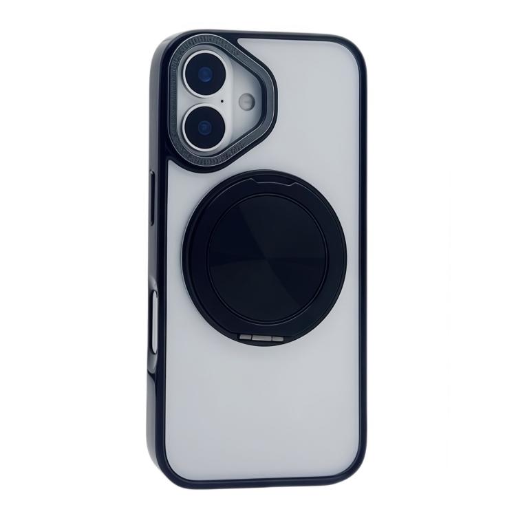Funda MagSafe semitransparente con rotación de 360 grados para iPhone 16 (negra)