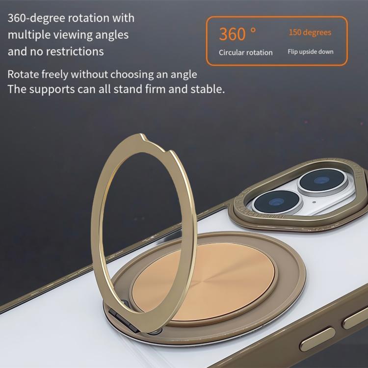 Funda MagSafe semitransparente con rotación de 360 grados para iPhone 16 (dorado desierto)