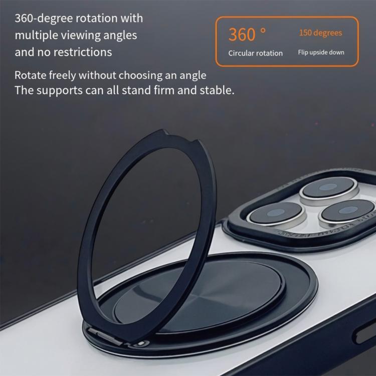 Funda MagSafe semitransparente con rotación de 360 grados para iPhone 14 Pro Max (negra)