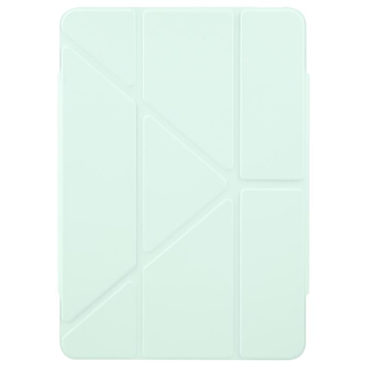 Funda de cuero acrílico deformable con doble cierre magnético desmontable para Xiaomi Pad 7/7 Pro (verde bebé)