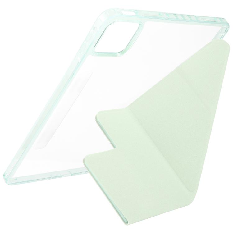 Funda de cuero acrílico deformable con doble cierre magnético desmontable para Xiaomi Pad 7/7 Pro (verde bebé)