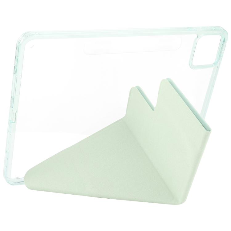 Funda de cuero acrílico deformable con doble cierre magnético desmontable para Xiaomi Pad 7/7 Pro (verde bebé)