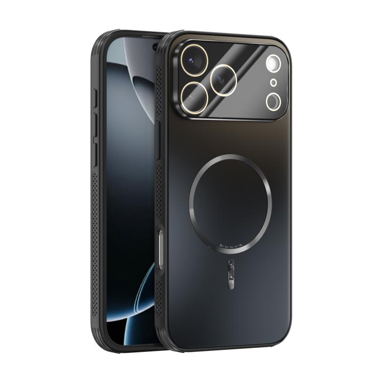 Funda ABEEL MagSafe esmerilada con disipación de calor y película para lente para iPhone 17 Pro Max (negra)