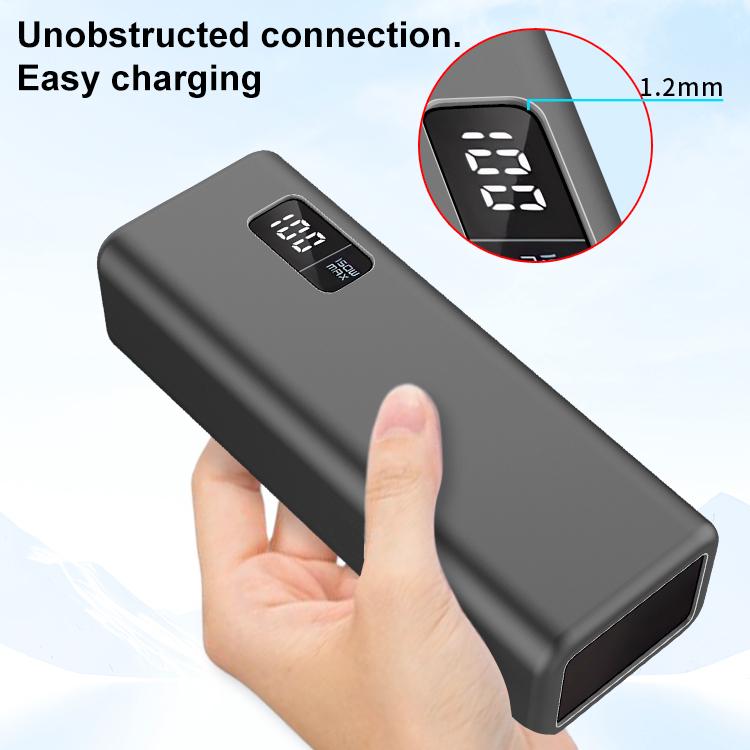 Funda protectora de silicona para batería externa CUKTECH 15 de 20000 mAh y 150 W (negra)