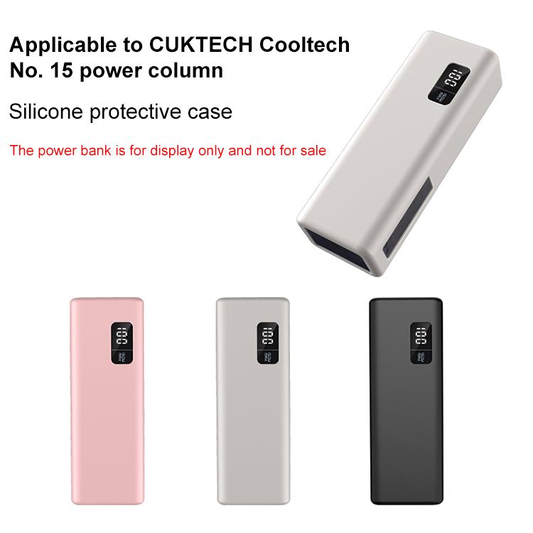 Funda protectora de silicona para batería externa CUKTECH 15 de 20000 mAh y 150 W (gris)