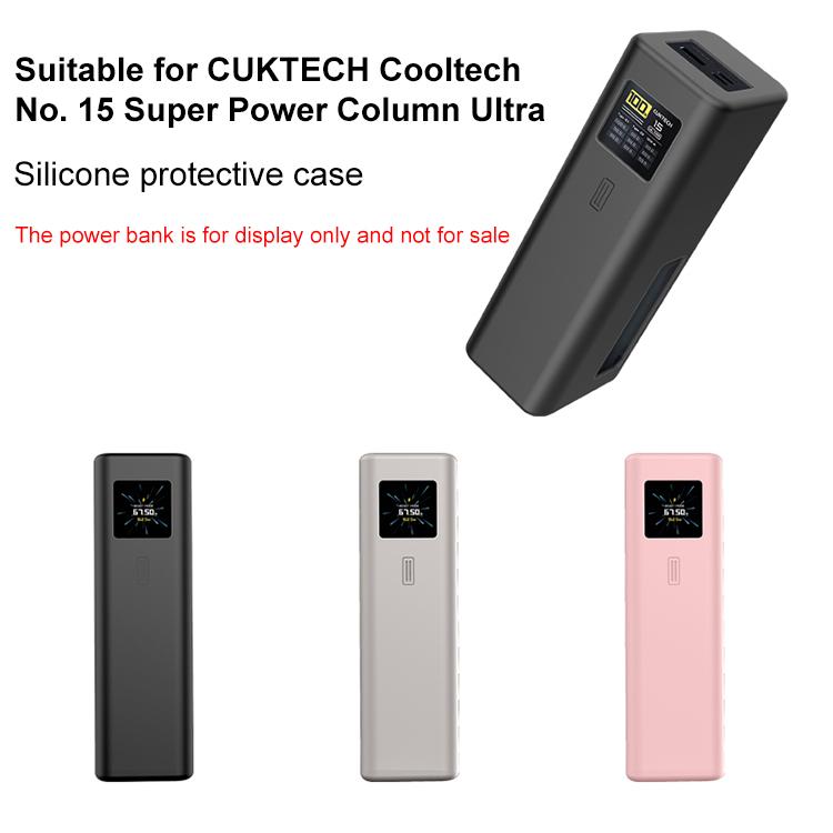 Funda protectora de silicona para batería externa CUKTECH 15 Ultra de 25000 mAh y 210 W (negra)