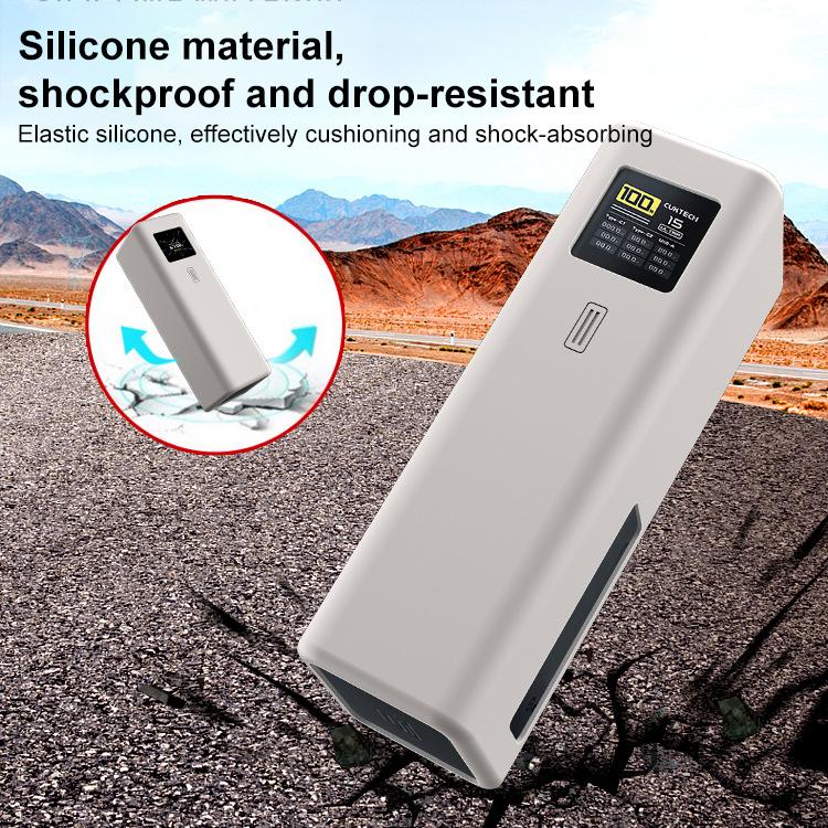 Funda protectora de silicona para batería externa CUKTECH 15 Ultra de 25000 mAh y 210 W (negra)