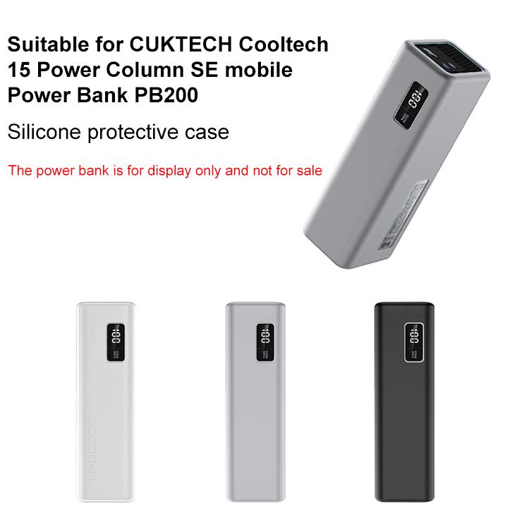 Funda protectora de silicona transparente para batería externa CUKTECH 15 SE de 20000 mAh y 100 W