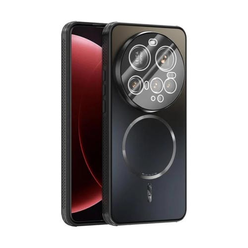 Funda MagSafe esmerilada con disipación de calor y película para lente para Xiaomi 15 Ultra ABEEL (negra)