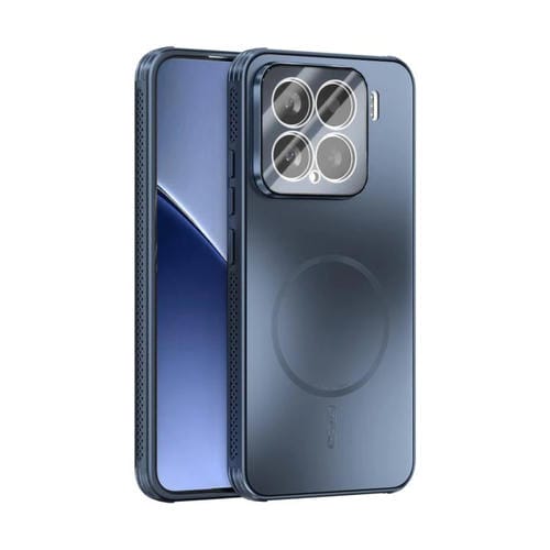Funda MagSafe esmerilada con disipación de calor y película para lente para Xiaomi 15 ABEEL (azul oscuro)