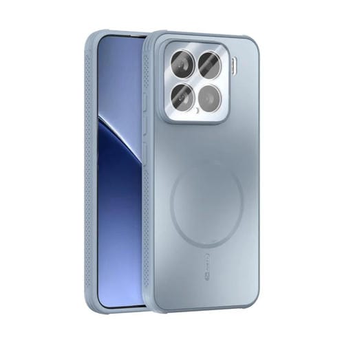 Funda MagSafe esmerilada con disipación de calor y película para lente para Xiaomi 15 ABEEL (azul claro)