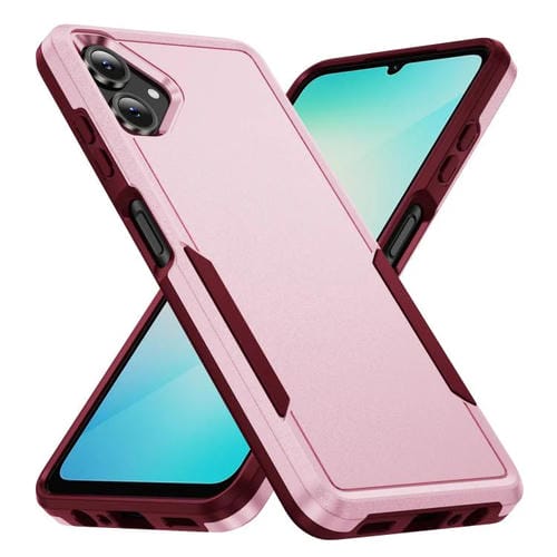 Funda Pioneer Armor de PC y TPU resistente para Samsung Galaxy A06 4G/5G (rosa y rojo rosa)