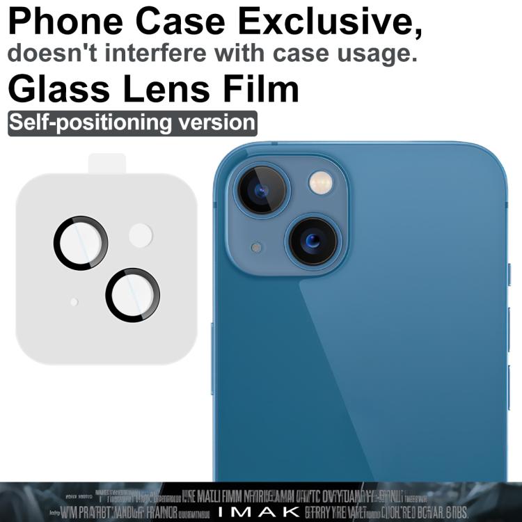 Funda para iPhone 13/13 mini con película de cristal imak para lente de cámara trasera, versión exclusiva con autoposicionamiento