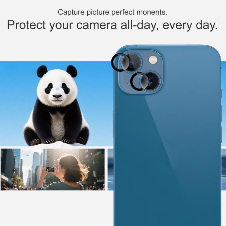 Funda para iPhone 13/13 mini con película de cristal imak para lente de cámara trasera, versión exclusiva con autoposicionamiento