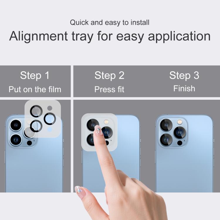 Funda para iPhone 13 Pro / 13 Pro Max con película de cristal imak para lente de cámara trasera, versión exclusiva con autoposicionamiento